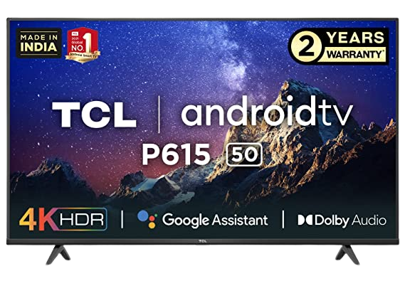 TCL 4K Ultra HD Certified Android Smart LED TV 50P615